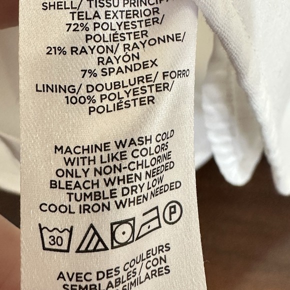 Ann Taylor Ruffle Sleeve Sheath Dress Womens 8 Ivory Short Classic Preppy Easter - Picture 9 of 12